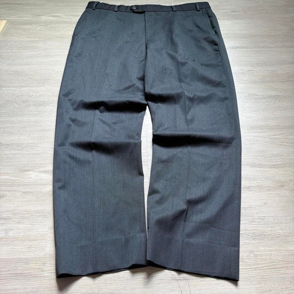 40x32 Grey Pleated Baggy Wide Leg Dress Pants Y2K Grunge Vintage